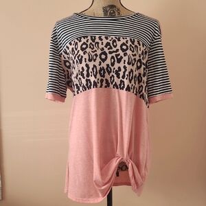 🐆Leopard And Striped Top